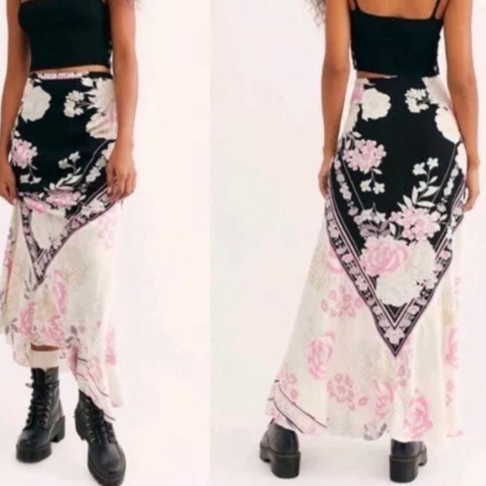 Free People Bali After Hours Maxi Skirt Floral M
